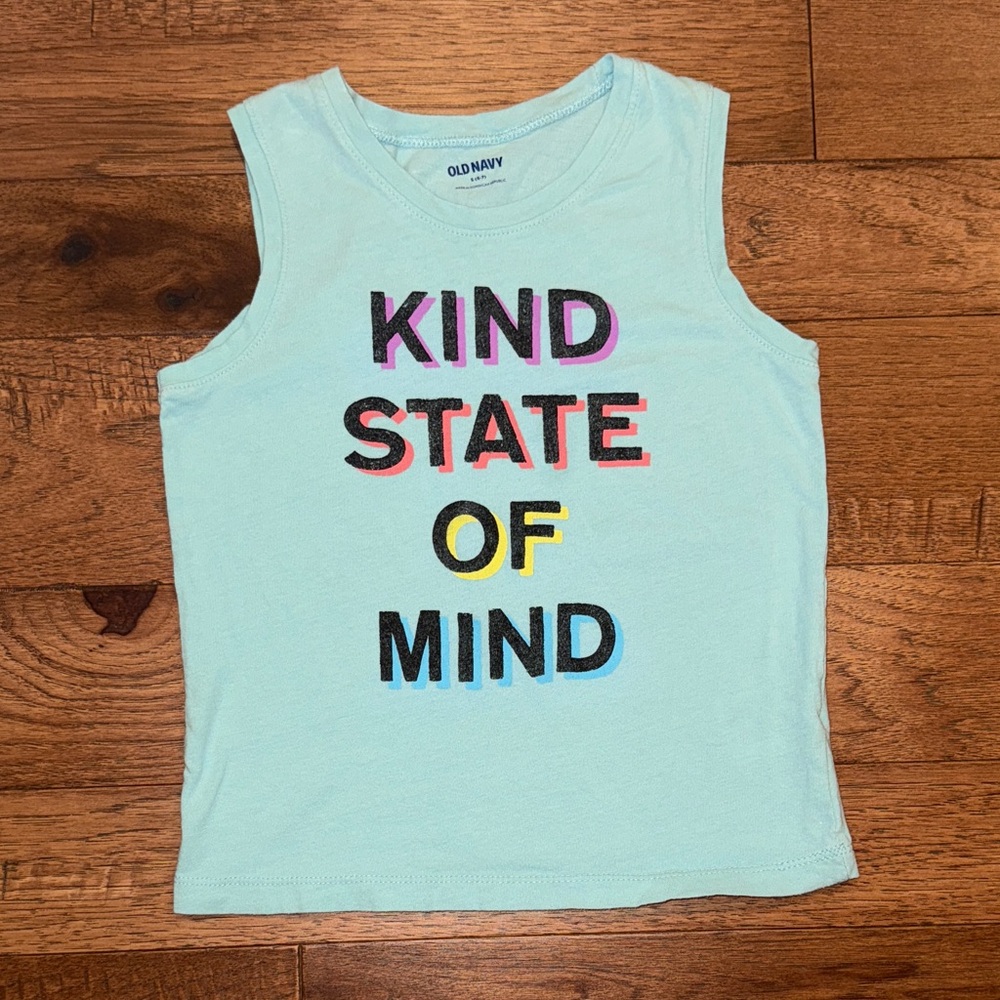 Old Navy Kids Kind State Of Mind Sleeveless Tank - Size S (6/7)